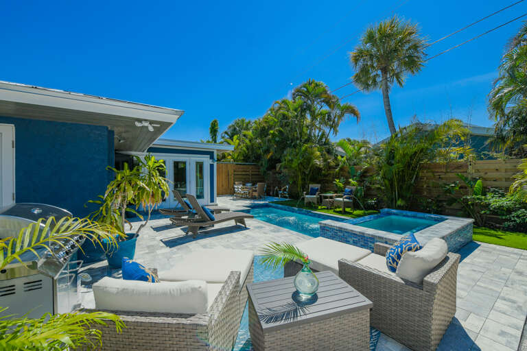 Sunlit Backyard Pool Spot