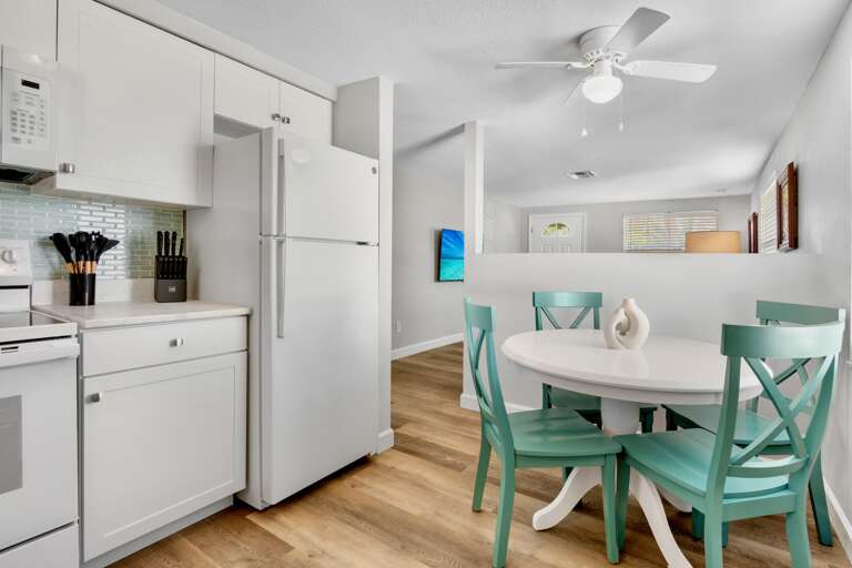 Bright kitchen with cooking essentials
