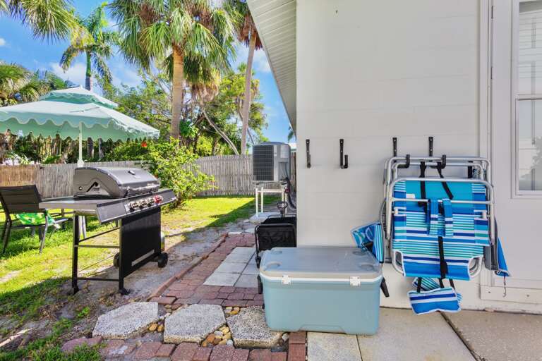 Complimentary beach chairs and gear