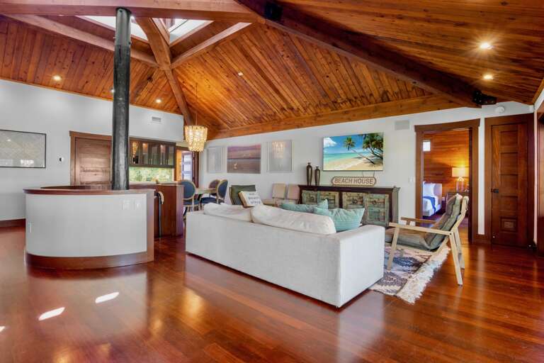 Living space with TV