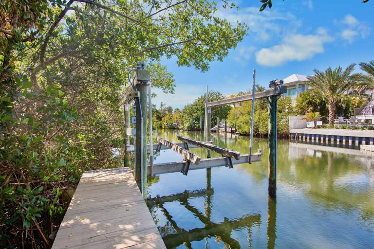 Private boat dock with canal access