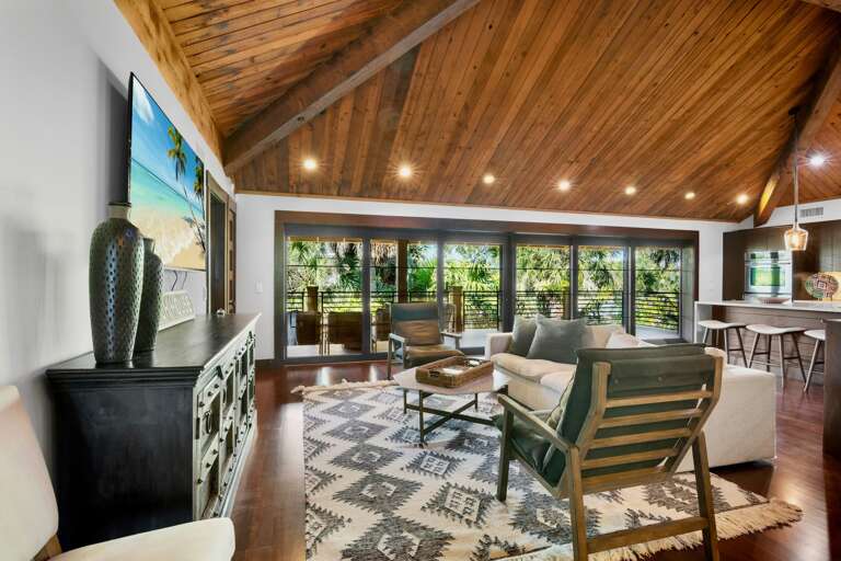 Spacious Living Area with TV
