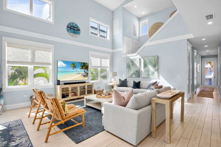 Plush seating in living area