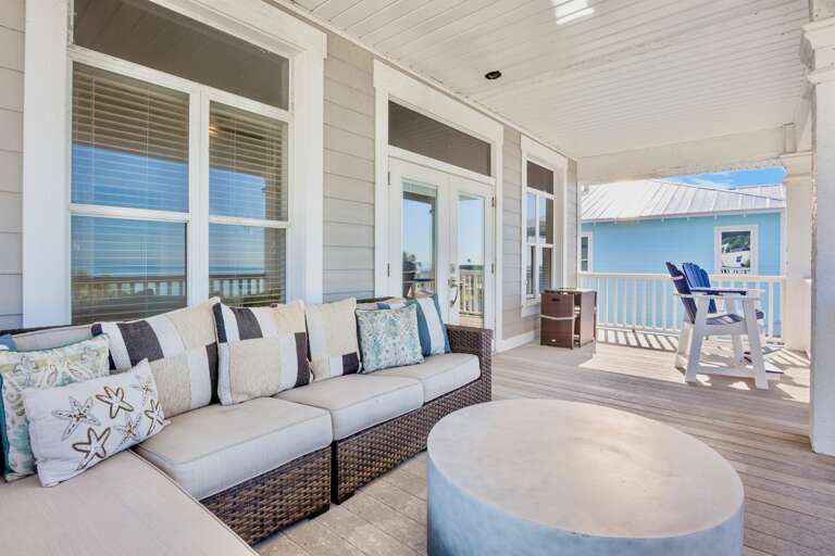 Primary Bedroom, Balcony access with plush seating