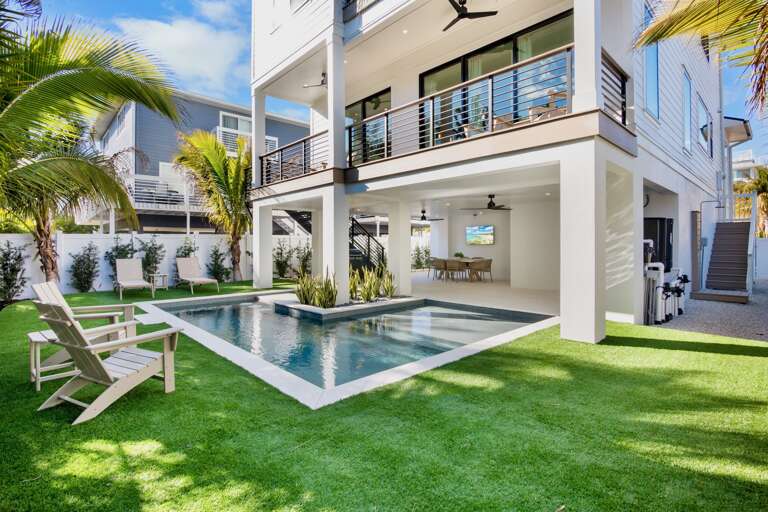 Heated saltwater pool