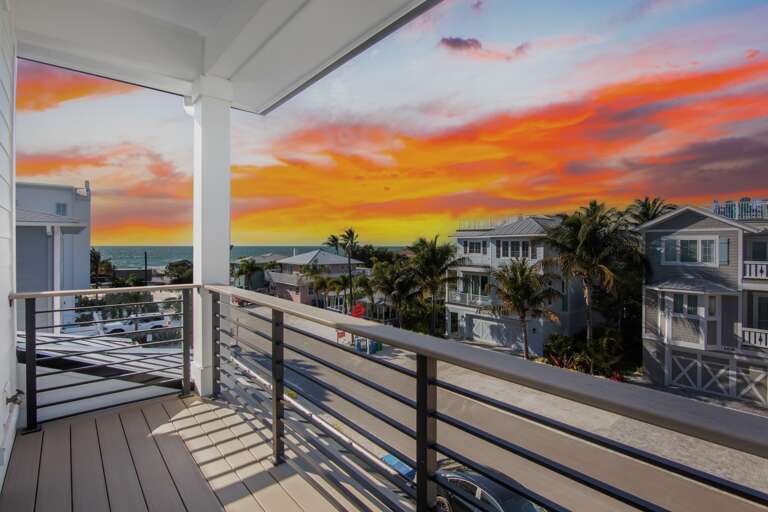 Private balcony and sunset views