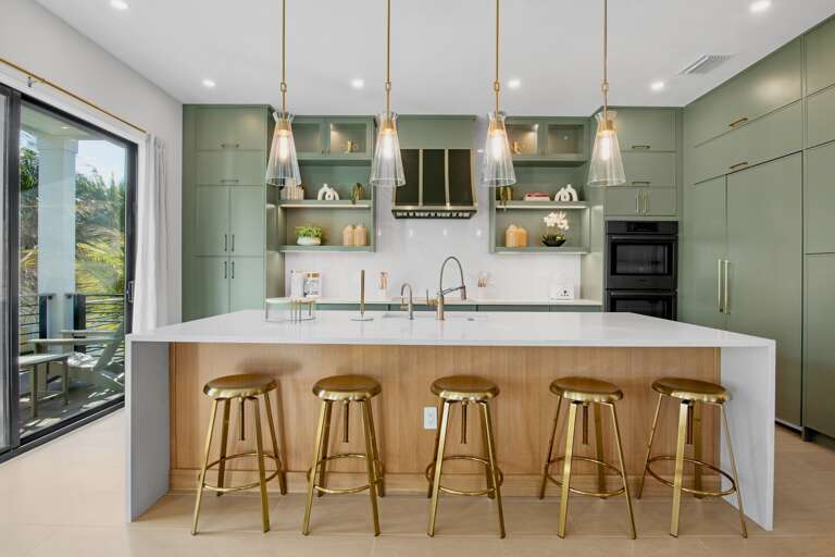 Kitchen island with spacious countertop