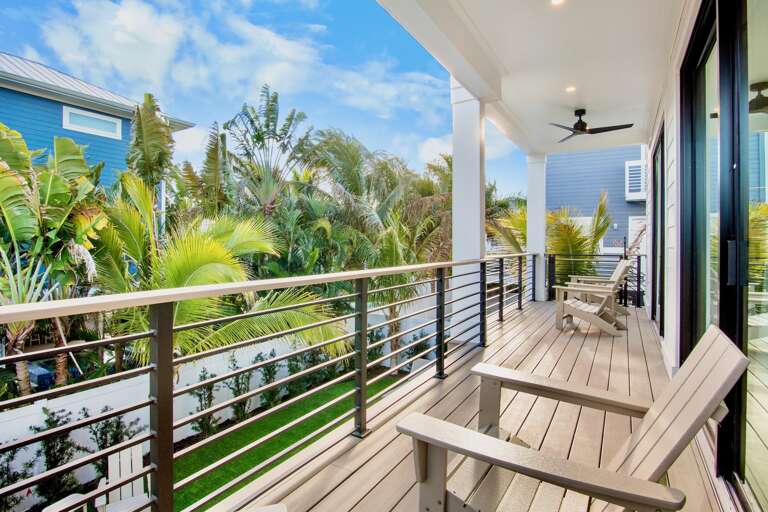 Private balcony with chairs