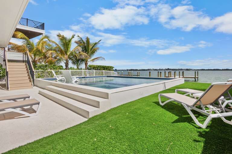 Waterfront home with private pool and dock access