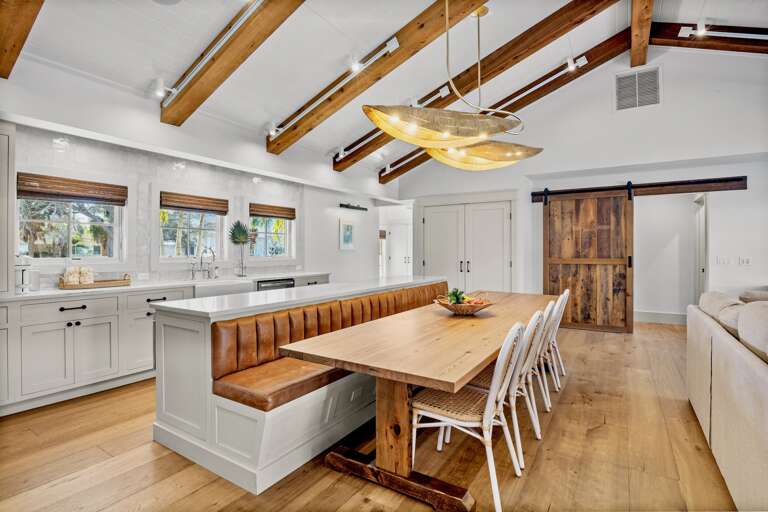 Large island and dining nook