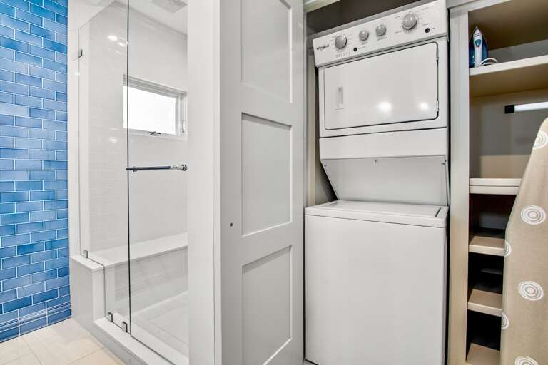 Primary Ensuite Bathroom, Walk-in Shower and laundry