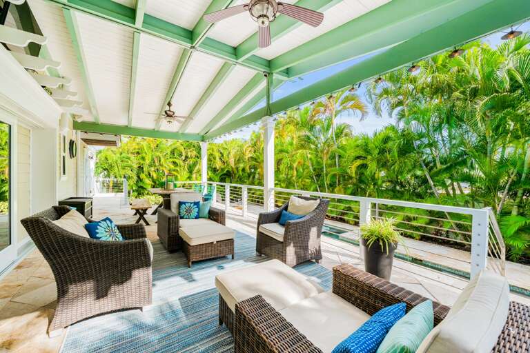 Outdoor Lounge Area with Tropical Views