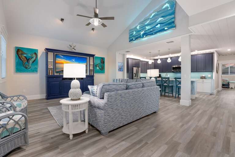 Living Room with Plush Seating and TV