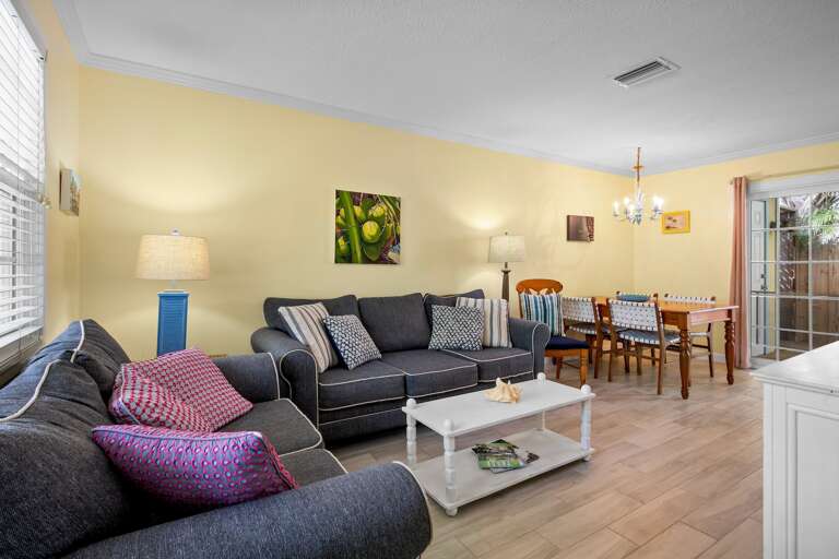 Living room with plush seating