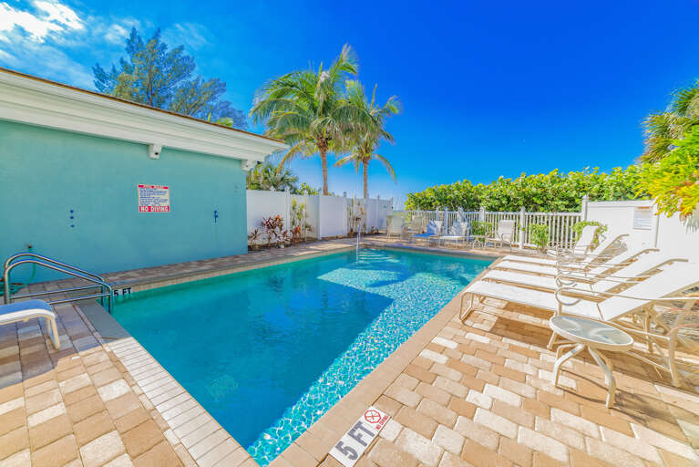 Heated Community Pool and Loungers