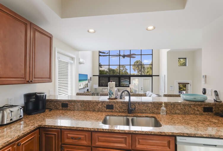Bright kitchen with cooking essentials
