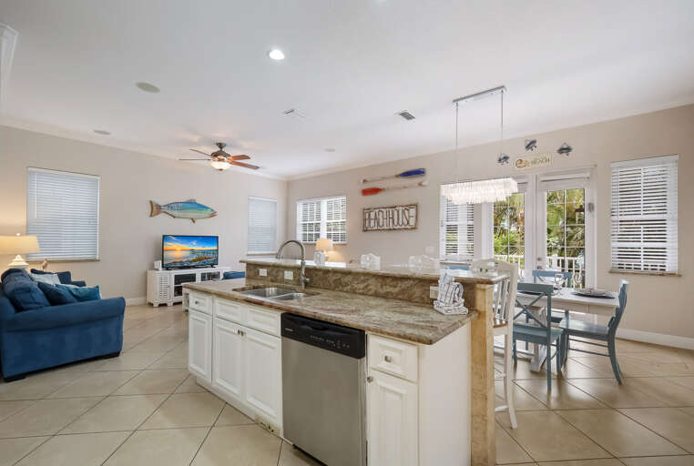 Spacious kitchen with appliances