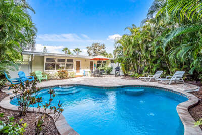 Private Pool with Loungers