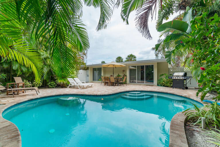 Private heated pool