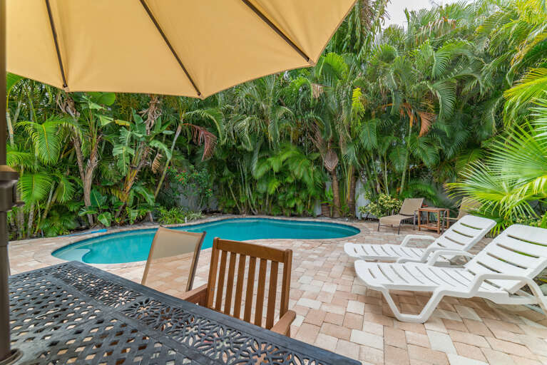 Private Pool with Loungers
