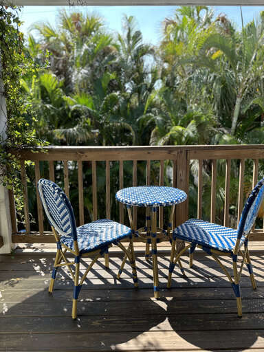 Outdoor table upstairs
