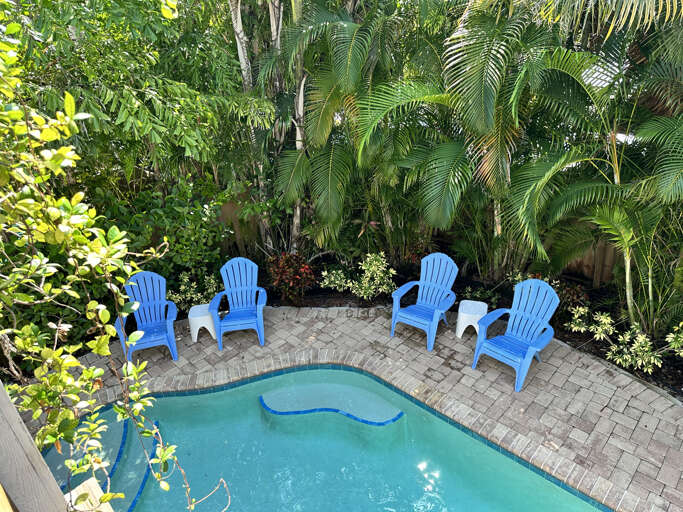 Pool from upstairs
