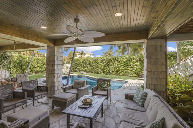 Covered Poolside Seating