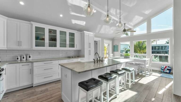 Kitchen island with spacious countertop