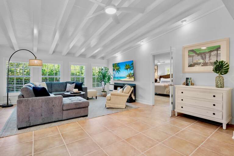 Cozy living room with plush seating