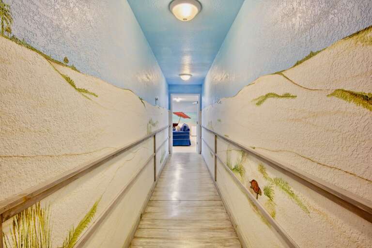 Hallway with Coastal Decor