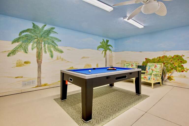 Game Room with Pool Table and TV Lounge