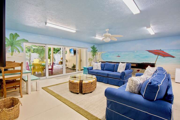 Game Room with Lounge Area and Pool access