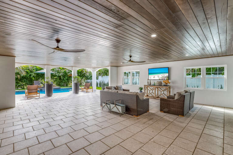 Patio tv area