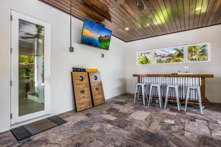 Cornhole and Outdoor Bar