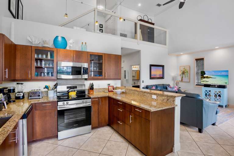 Spacious kitchen for family meals