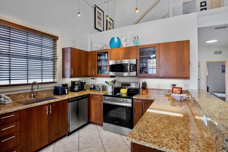 Spacious kitchen for family meals