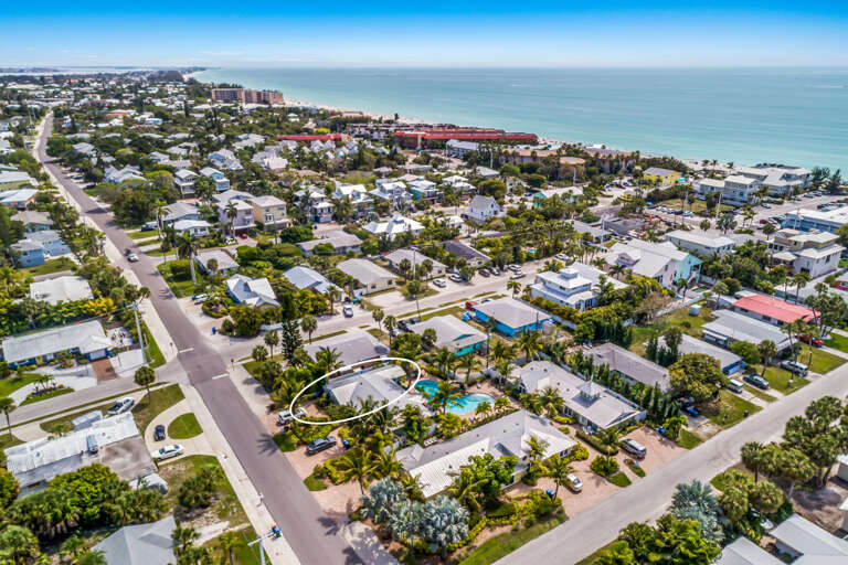 High view of location near the beach