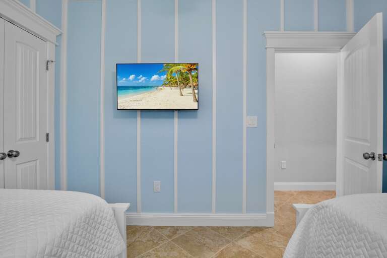Fourth Bedroom, Two Twin beds with TV