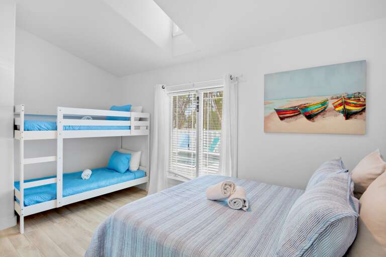 Second Bedroom, Queen Bed, Twin/Twin Bunk