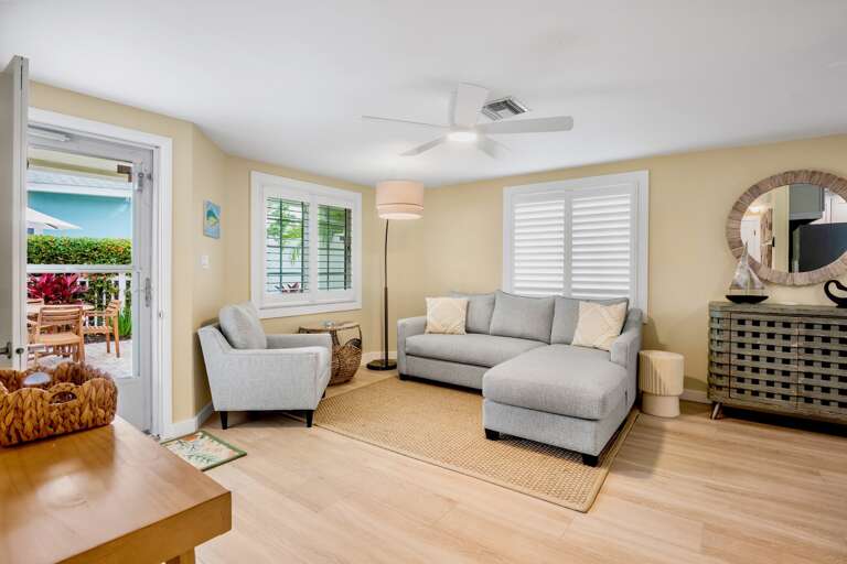 Bright Living Space with TV