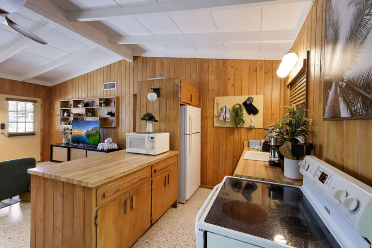 Bright kitchen with cooking essentials