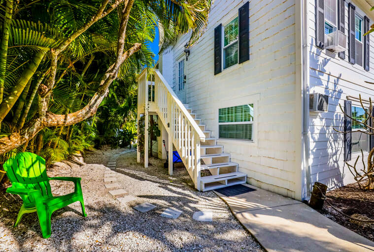 Walk-up Entrance to Seaside Serenity