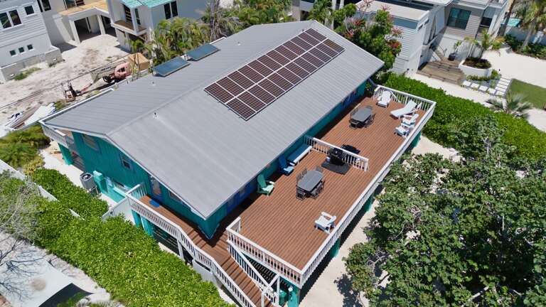 Large outdoor deck