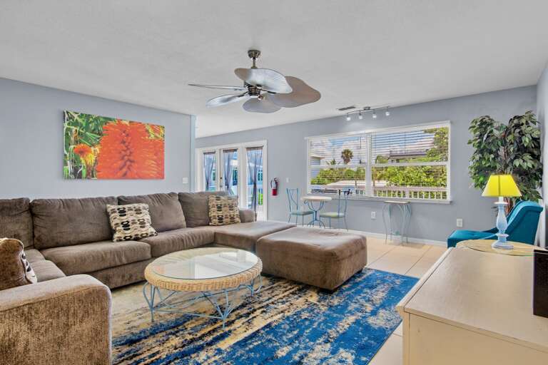 Open living room for family time