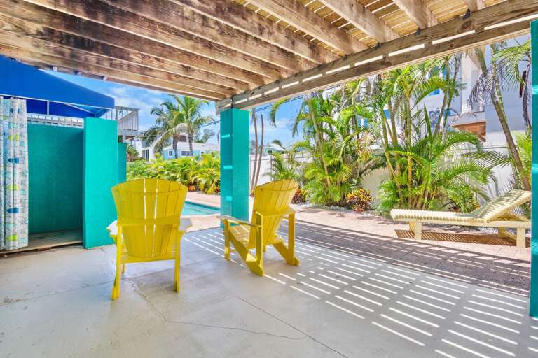 Poolside chairs for lounging