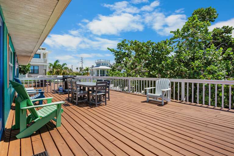 Expansive deck with seating