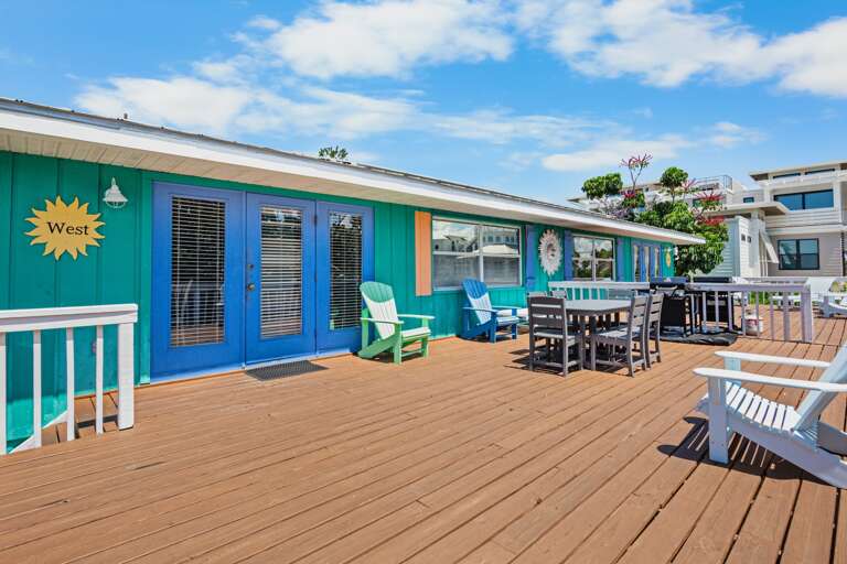 Seating setup on private deck