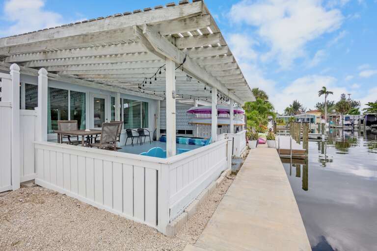 Canalfront Patio with Seating