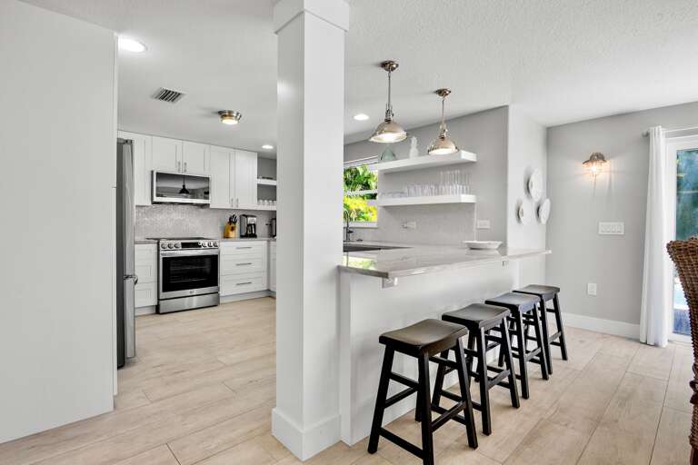 Kitchen island with spacious countertop