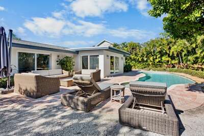Private pool and outdoor plush seating